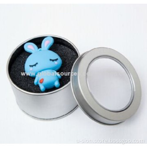 Promotional Cartoon Bunny-shaped USB Flash Memory/Stick, Customized Designs Welcomed